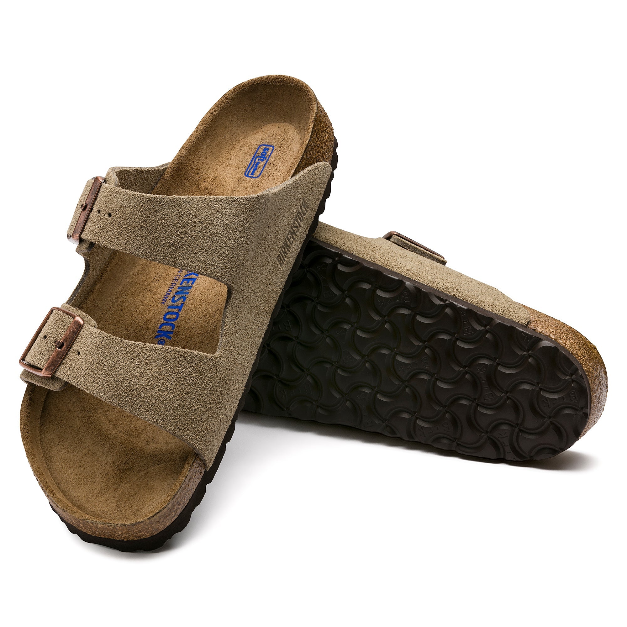 Birkenstock - Sandales Arizona - Cuir Retourné - Taupe-Chaussures-0951303