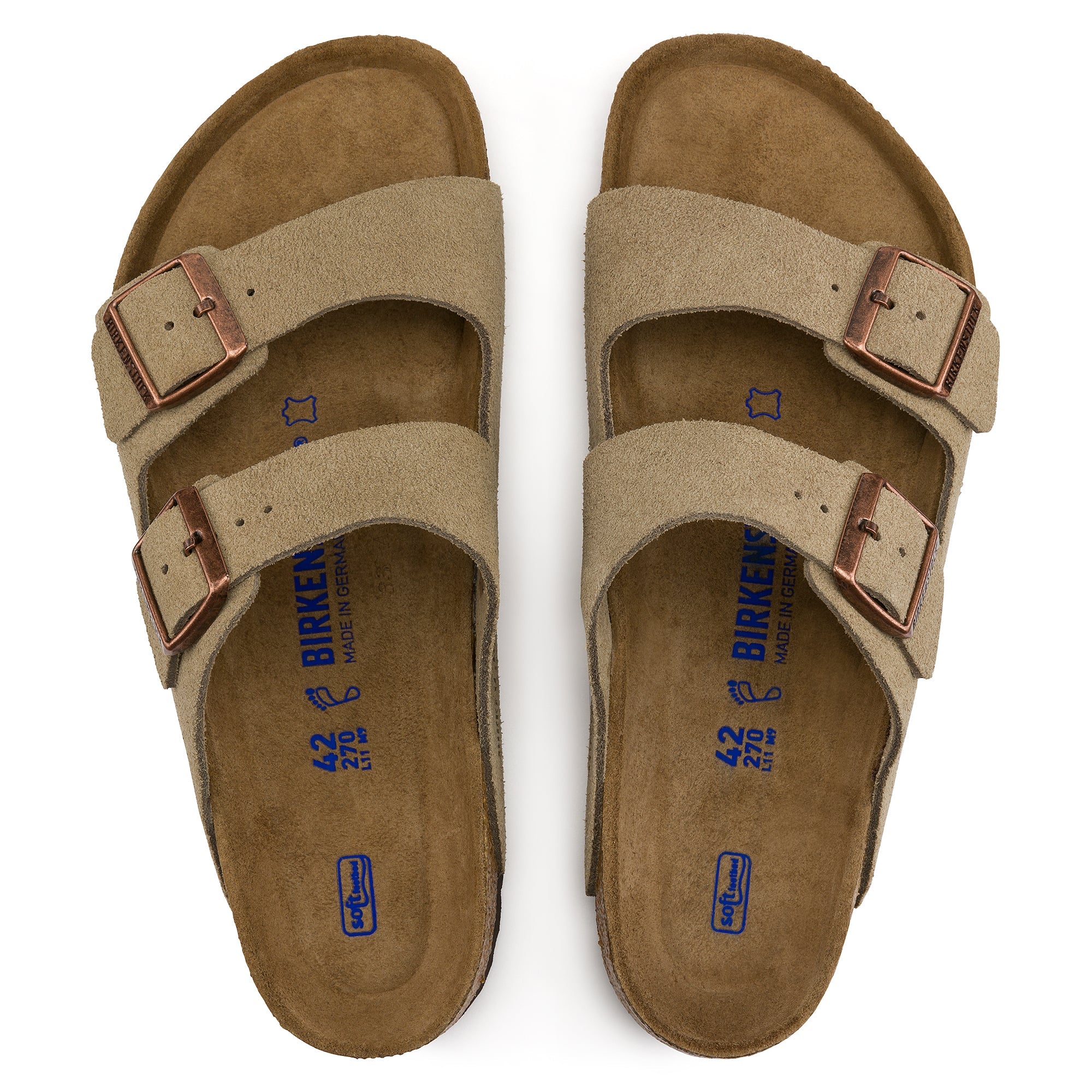 Birkenstock - Sandales Arizona - Cuir Retourné - Taupe-Chaussures-0951303