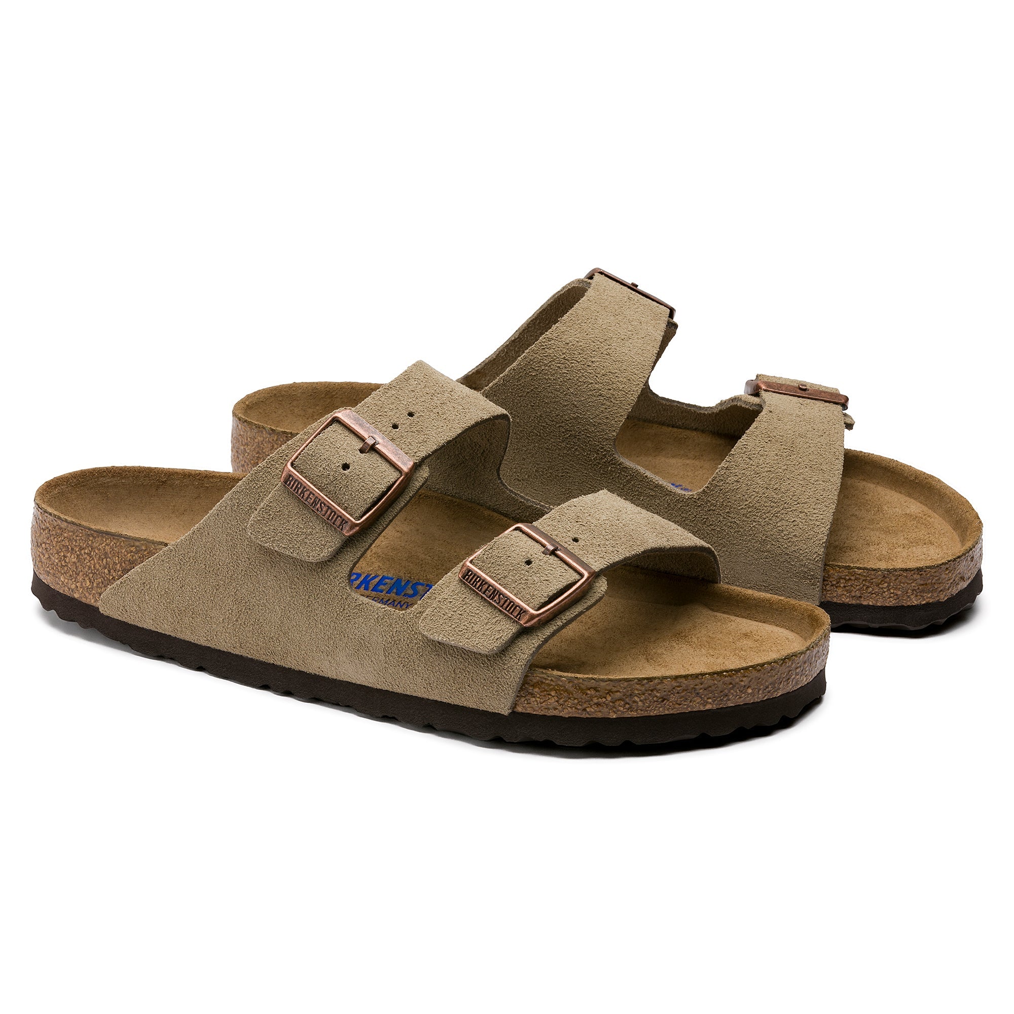 Birkenstock - Sandales Arizona - Cuir Retourné - Taupe-Chaussures-0951303
