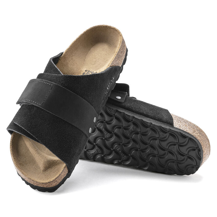 Birkenstock - Sandales Kyoto - Nubuck/suède - Black-Chaussures-1022566