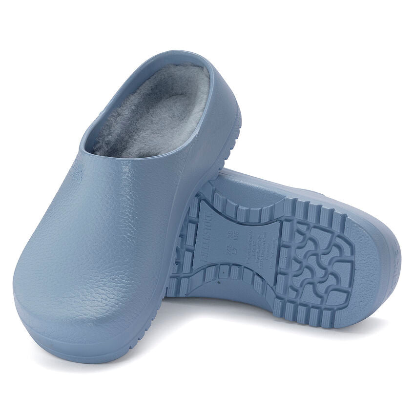 Birkenstock - Super-Birki PU/Shearling Dusty Blue - Sabot fourrure-Chaussures-1023331