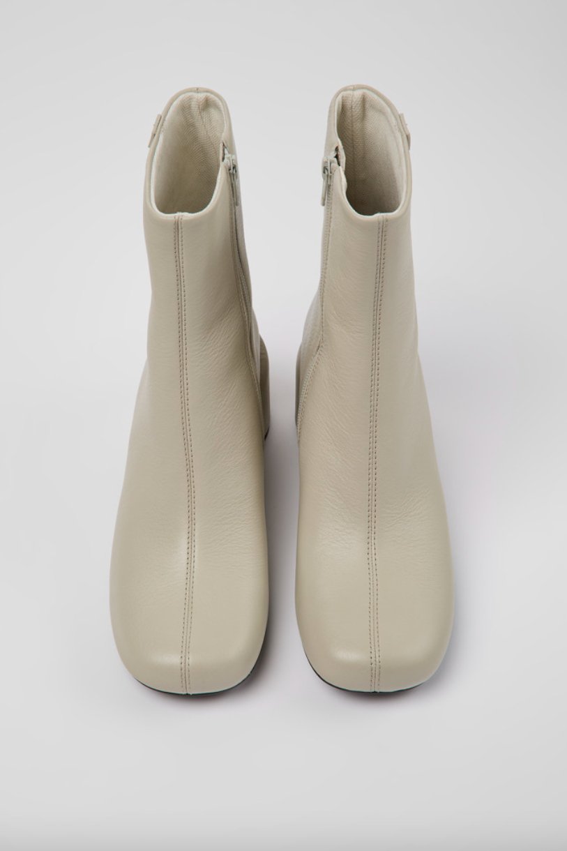 Camper - Bottines à Talon en Cuir Niki - Grey-Chaussures-K400712-006