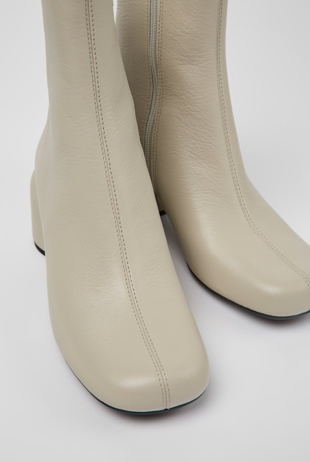 Camper - Bottines à Talon en Cuir Niki - Grey-Chaussures-K400712-006