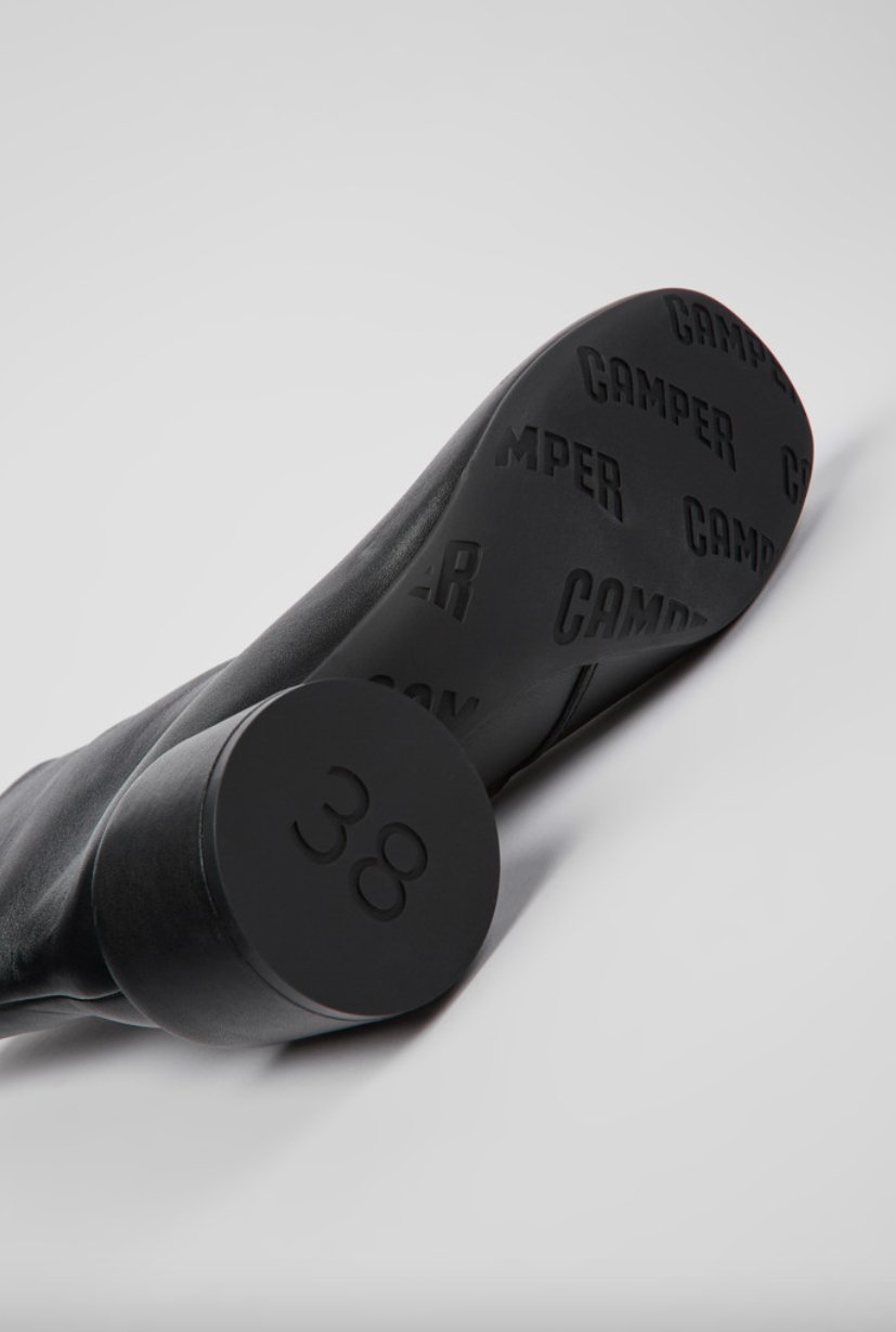 Camper - Bottines à Talon en Cuir Niki - Noir-Chaussures-K400712-001