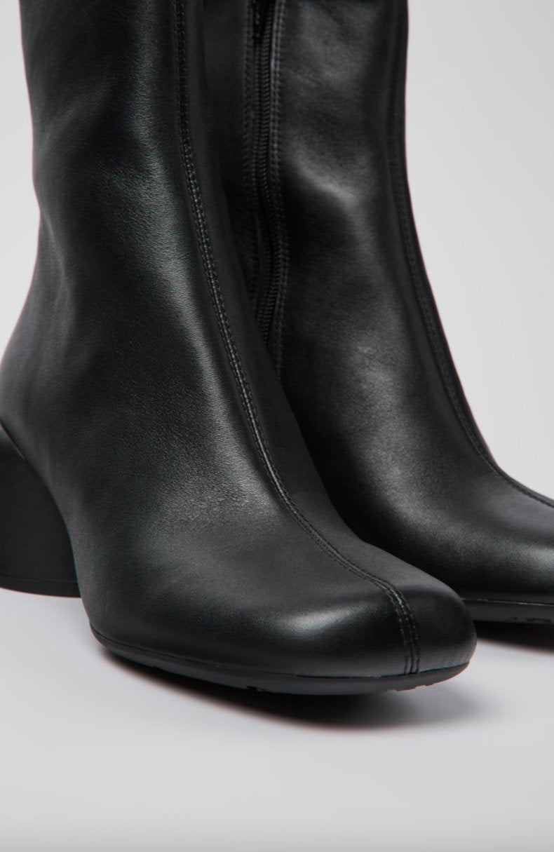 Camper - Bottines à Talon en Cuir Niki - Noir-Chaussures-K400712-001