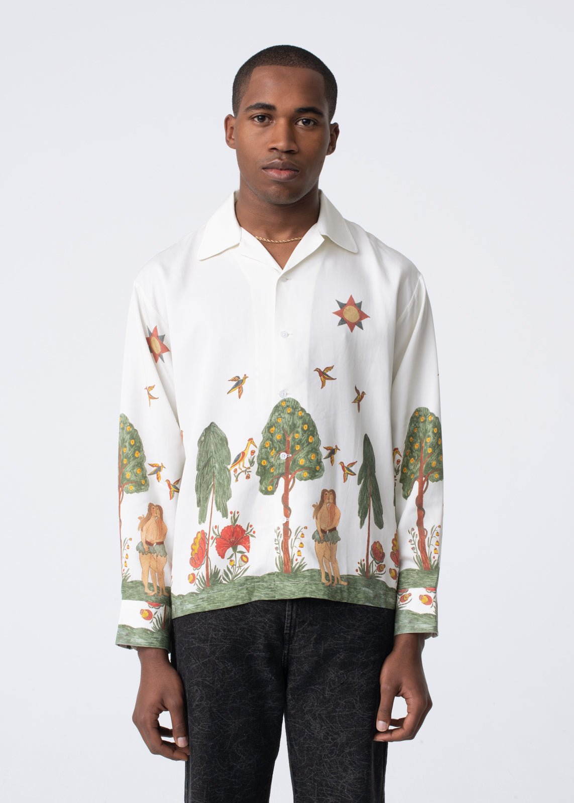 Carne Bollente - Eves Garden Shirt - All Over-Chemises-AW23LS0202