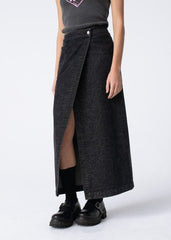 Carne Bollente - Sketchy Sketch Skirt - Washed Black-Jupes et Pantalons-AW23SKT0101