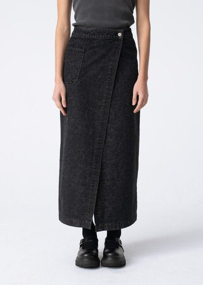 Carne Bollente - Sketchy Sketch Skirt - Washed Black-Jupes et Pantalons-AW23SKT0101