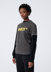 Carne Bollente - Sex T-shirt - Washed Black-T-shirts-AW23ST0106