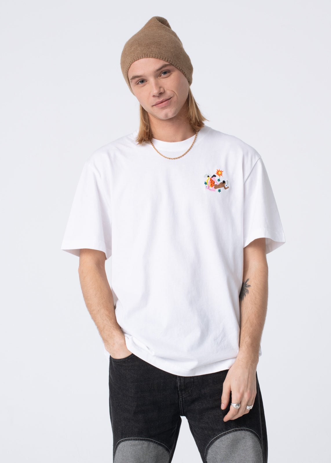 Carne Bollente - Yabba-Dabba-Do Me T-shirt - White-T-shirts-AW23ST0101