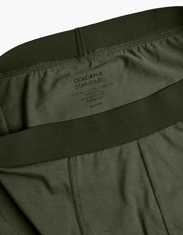 Colorful Standard - Classic Organic Boxer Briefs Seaweed Green-Accessoires-CS7001