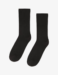 Colorful Standard - Men Classic Organic Sock - Deep Black - Chaussettes Noirs En Coton Biologique --Accessoires-CS6001