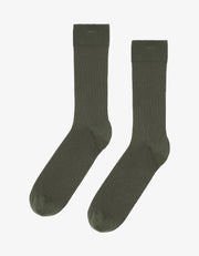 Colorful Standard - Men Classic Organic Sock - Dusty Olive- Chaussettes Vertes Olive En Coton Biologique-Accessoires-CS6001