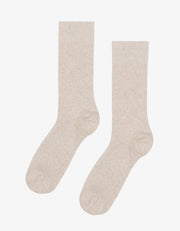 Colorful Standard - Men Classic Organic Sock - Ivory White - Chaussettes En Coton Biologique - Blanc Ivoire-Accessoires-CS6001