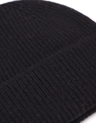 Colorful Standard - Merino Wool Beanie Deep Black-Accessoires-CS5085
