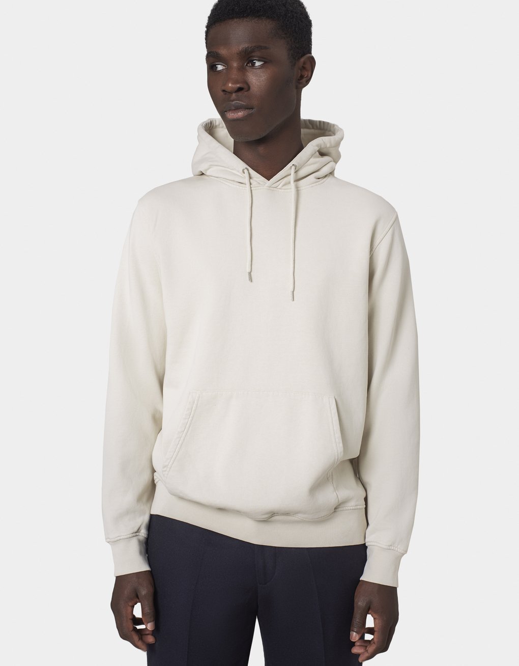 COLORFUL STANDARD - CLASSIC ORGANIC HOOD - IVORY WHITE - SWEAT À CAPUCHE BEIGE EN COTON BIOLOGIQUE - UNISEXE-Pulls et Sweats-CS1006