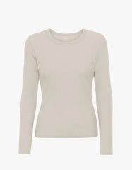 Colorful Standard - Women Organic Rib LS T-shirt - Ivory White-Tops-CS2055
