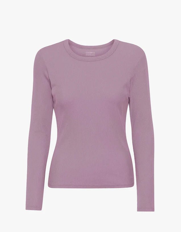 Colorful Standard - Women Organic Rib LS T-shirt - Pearly Purple-Tops-CS2055