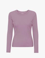 Colorful Standard - Women Organic Rib LS T-shirt - Pearly Purple-Tops-CS2055