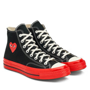 Comme Des Garçons Play x Converse - Big Heart - Chuck 70 - Black/Red High - Unisexe-Chaussures-AZ-K124-001