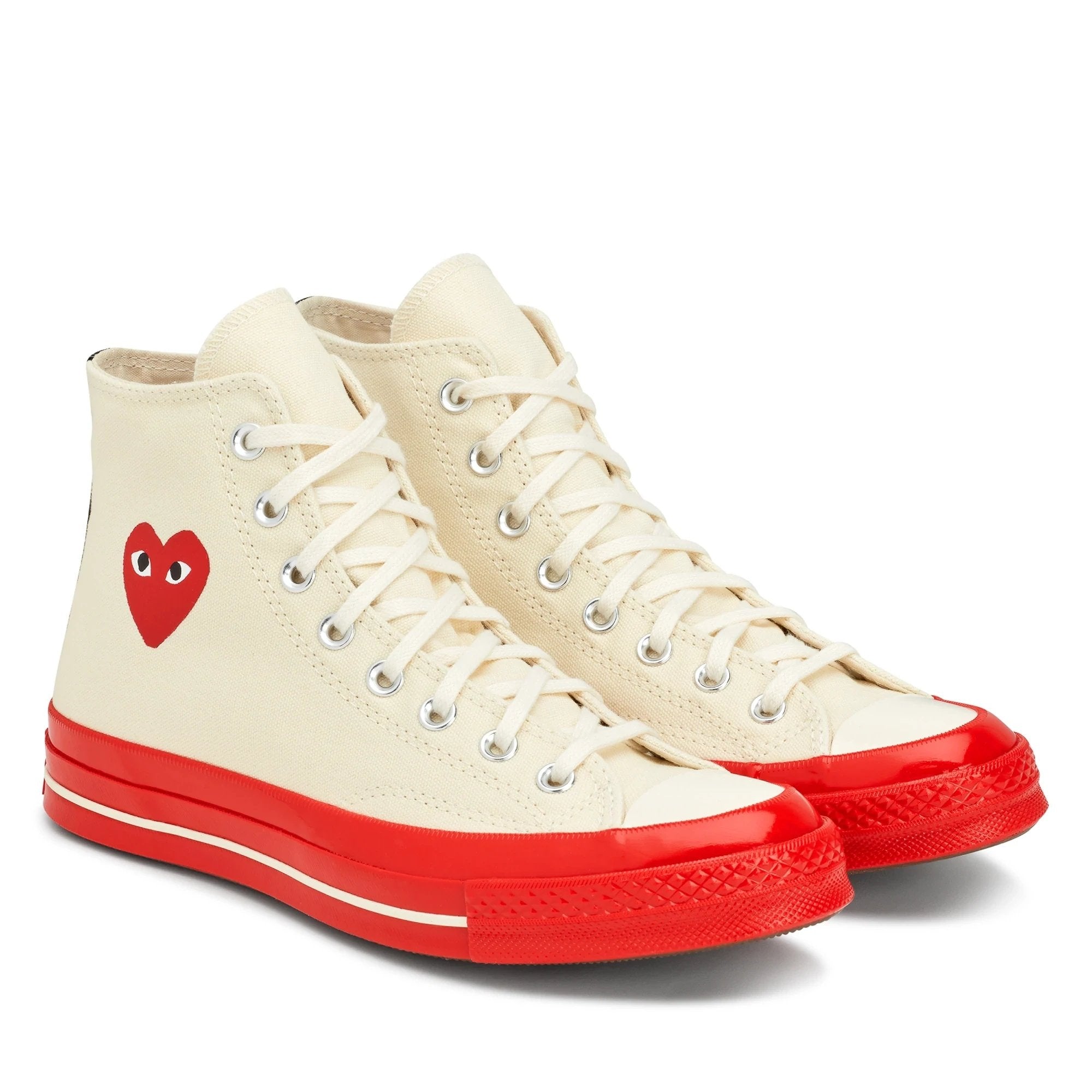 Comme Des Garçons Play x Converse - Big Heart - Chuck 70 - Milk/White High Pristine Red Off White - Unisexe-Chaussures-AZ-K124-001
