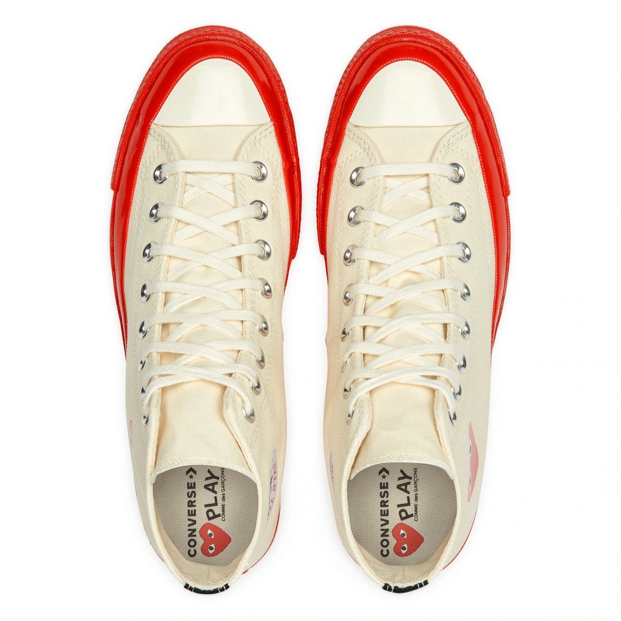 Comme Des Garçons Play x Converse - Big Heart - Chuck 70 - Milk/White High Pristine Red Off White - Unisexe-Chaussures-AZ-K124-001