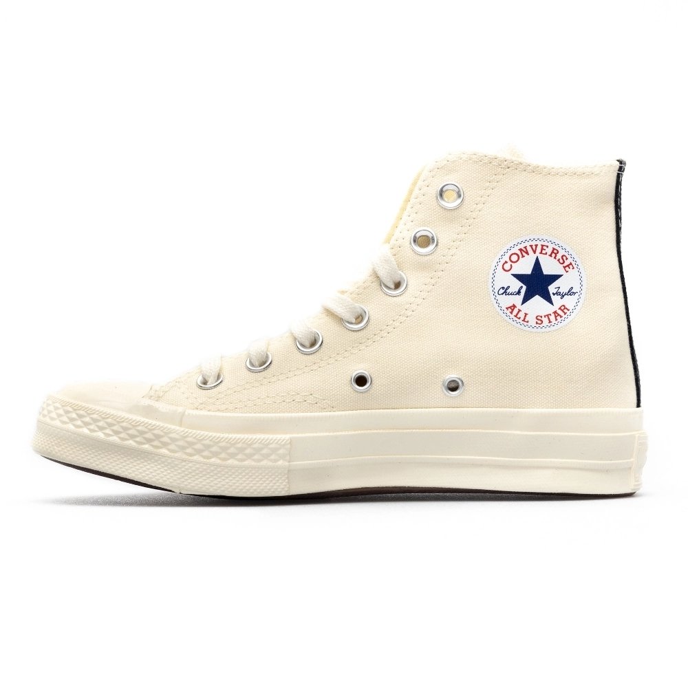 Comme Des Garçons Play x Converse - Big Heart - Chuck 70 - Milk/White High Risk Red - Unisexe-Chaussures-AZ-K112