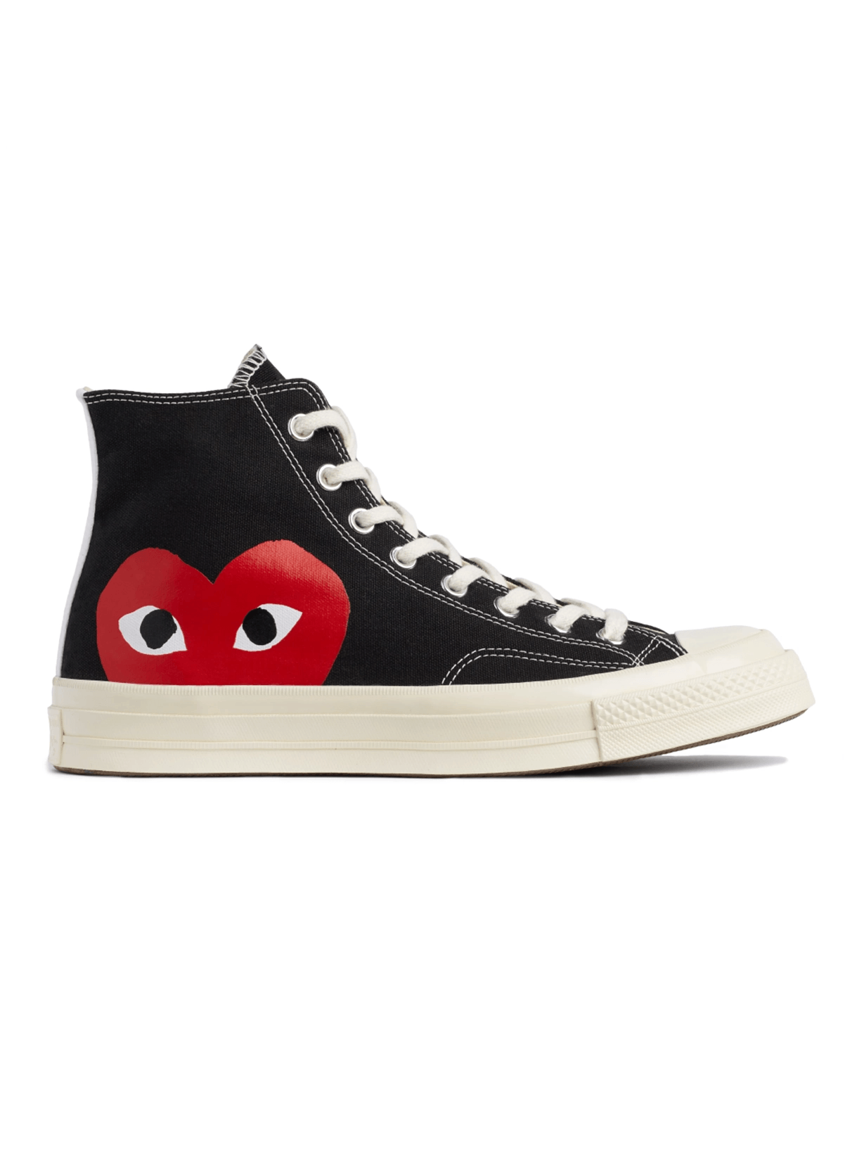 Comme Des Garçons Play x Converse - Big Heart CT70 High Top Shoes - Black/White-Chaussures-P1K112