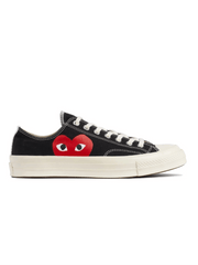 Comme Des Garçons Play x Converse - Big Heart - CT70 Low Top Shoes - Black/White High Risk Red-Chaussures-P1K111