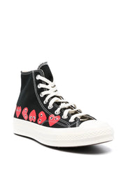 Comme Des Garçons Play x Converse - Multi Heart CT70 High Top Shoes - Black/White-Chaussures-P1K127