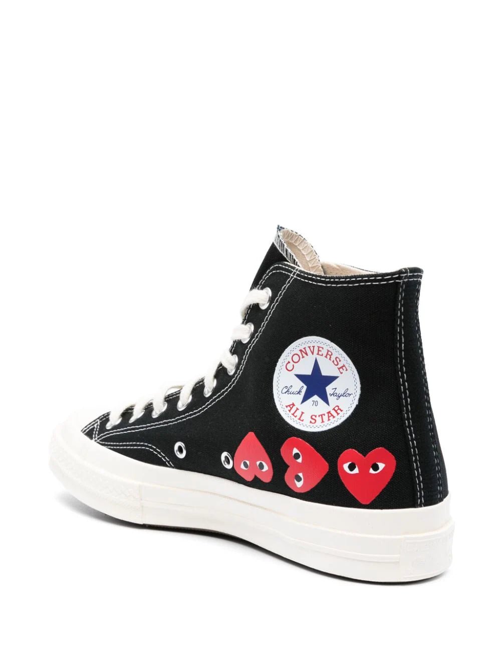 Comme Des Garçons Play x Converse - Multi Heart CT70 High Top Shoes - Black/White-Chaussures-P1K127