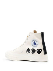 Comme Des Garçons Play x Converse - Multi Heart CT70 High Top Shoes - Milk/Black-Chaussures-P1K127