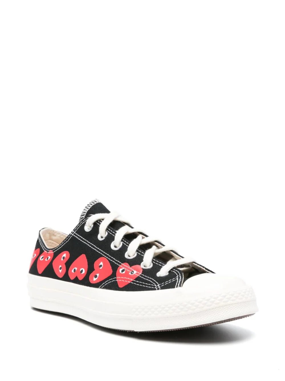 Comme Des Garçons Play x Converse - Multi Heart CT70 Low Top Shoes - Black/White-Chaussures-