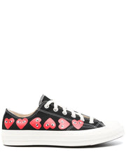 Comme Des Garçons Play x Converse - Multi Heart CT70 Low Top Shoes - Black/White-Chaussures-