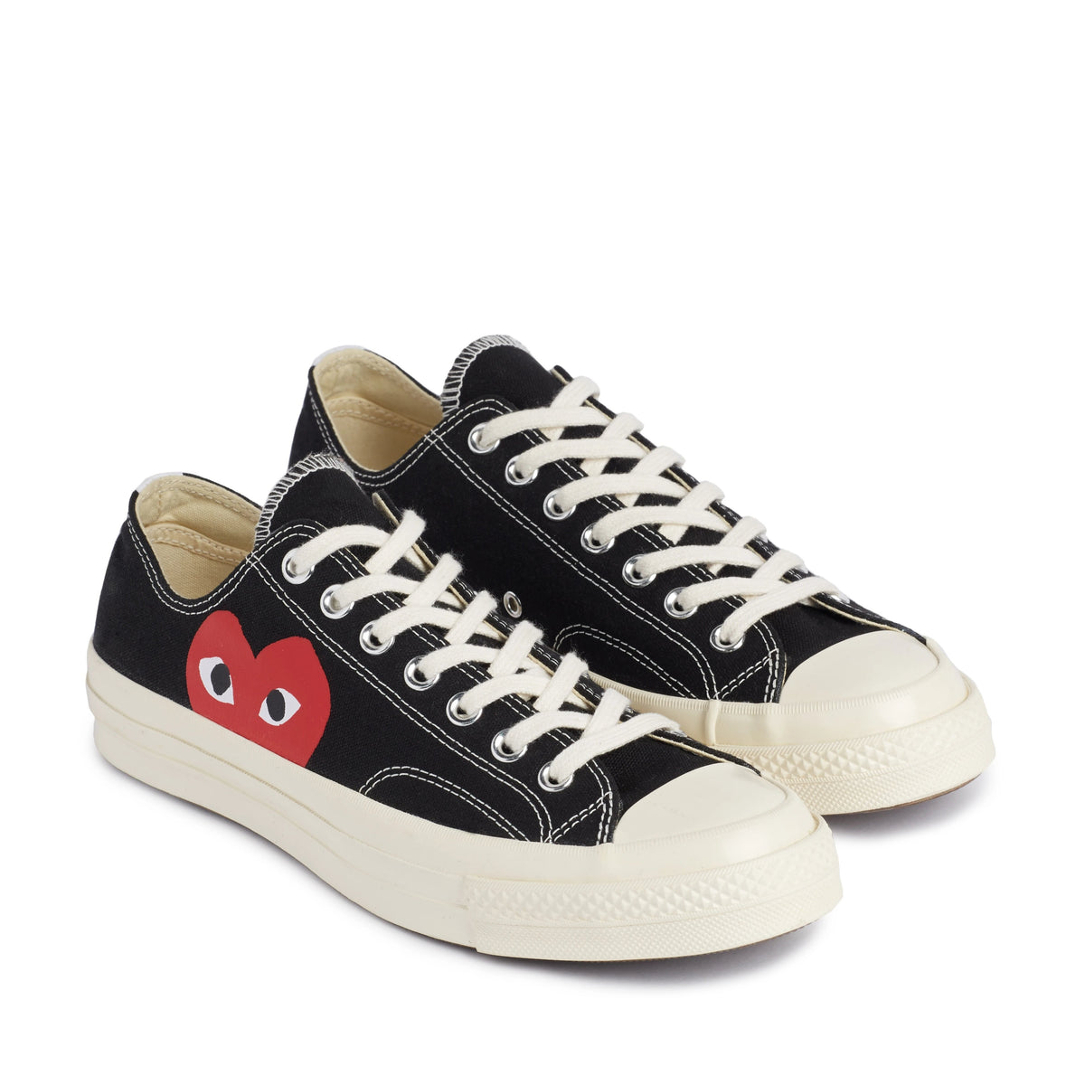 Comme Des Garçons Play x Converse - Red Heart Chuck Taylor All Star '70 Low Black/White High Risk Red - Unisexe-Chaussures-AZ-K111