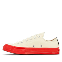 Comme Des Garçons Play x Converse - Red Heart Chuck Taylor All Star '70 Low Pristine Red Sol Off White - Unisexe-Chaussures-AZ-K123-001
