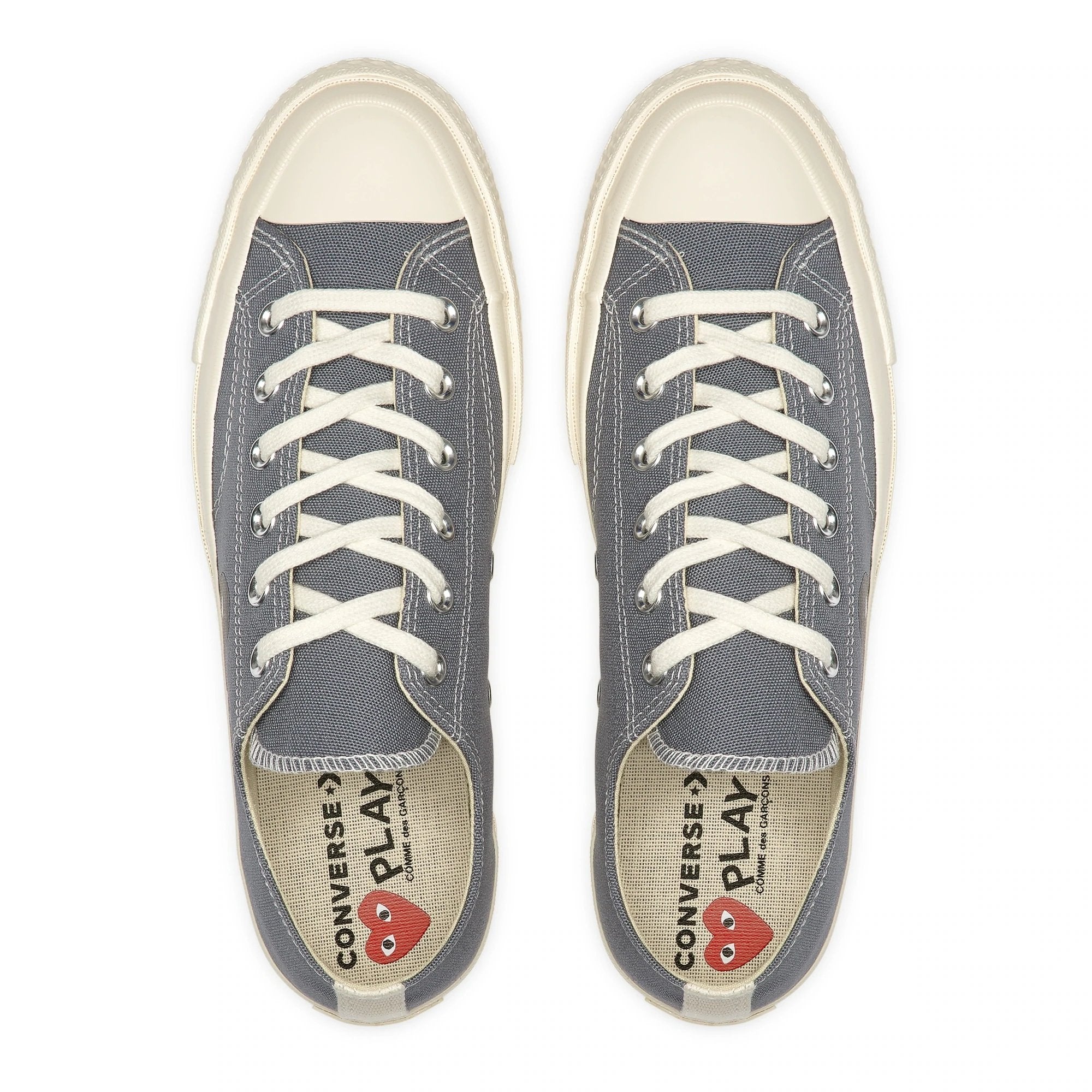 Comme Des Garçons Play x Converse - Red Heart Chuck Taylor All Star '70 Low Steel Gray High Risk Red - Unisexe-Chaussures-171849C