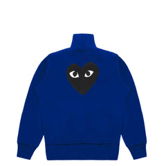 Comme des Garçons PLAY - Sweatshirt zippé - Grand coeur au dos - AZ-T256 - Bleu et Noir-Pulls et Sweats-P1T256
