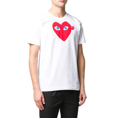 Comme Des Garçons Play - T-shirt AZ-T086 - White-T-shirts-AZ-T086