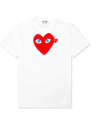 Comme Des Garçons Play - T-shirt AZ-T086 - White-T-shirts-AZ-T086