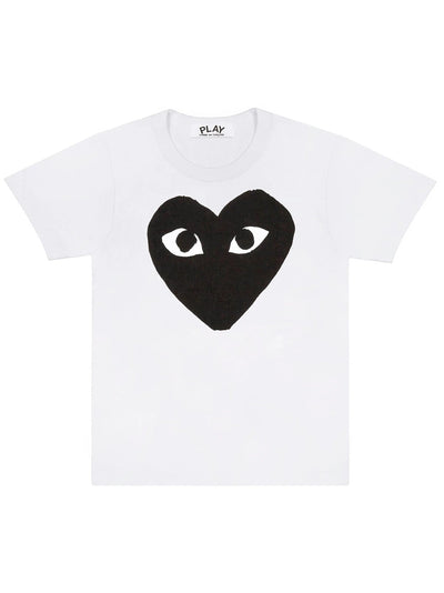Comme Des Garçons Play - T-shirt Big Black heart AZ-T070 - White-T-shirts-AZ-T070-051-1