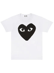 Comme Des Garçons Play - T-shirt Big Black heart AZ-T070 - White-T-shirts-AZ-T070-051-1