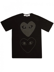 Comme Des Garçons Play - T-shirt Black Print Heart Black AZ-T194-T-shirts-P1T194