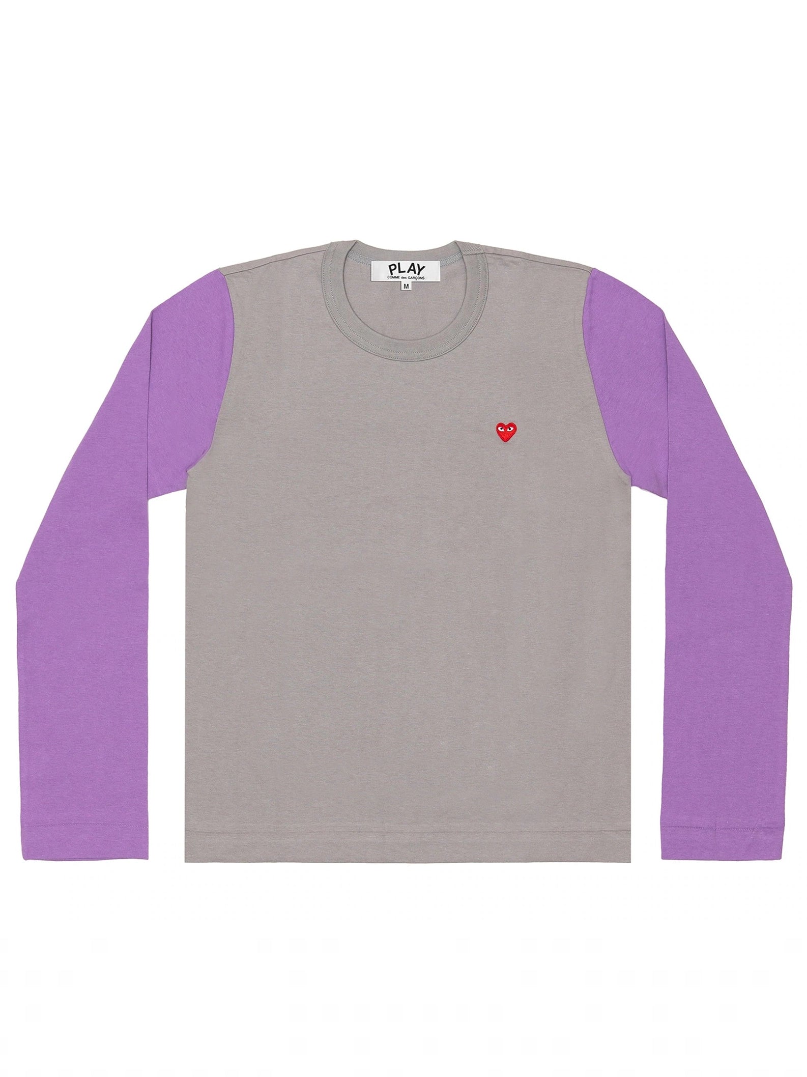 Comme Des Garçons Play - T-shirt Femme Manches Longues AZ-T315-051 - Grey/Purple-T-shirts-AZ-T315-051-3