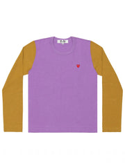 Comme Des Garçons Play - T-shirt Femme Manches Longues AZ-T315-051 - Mustard/Purple-T-shirts-AZ-T315-051-4