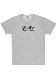 Comme Des Garçons Play - T-shirt Grey/ Heart Print Back AZ-T072-T-shirts-P1T072