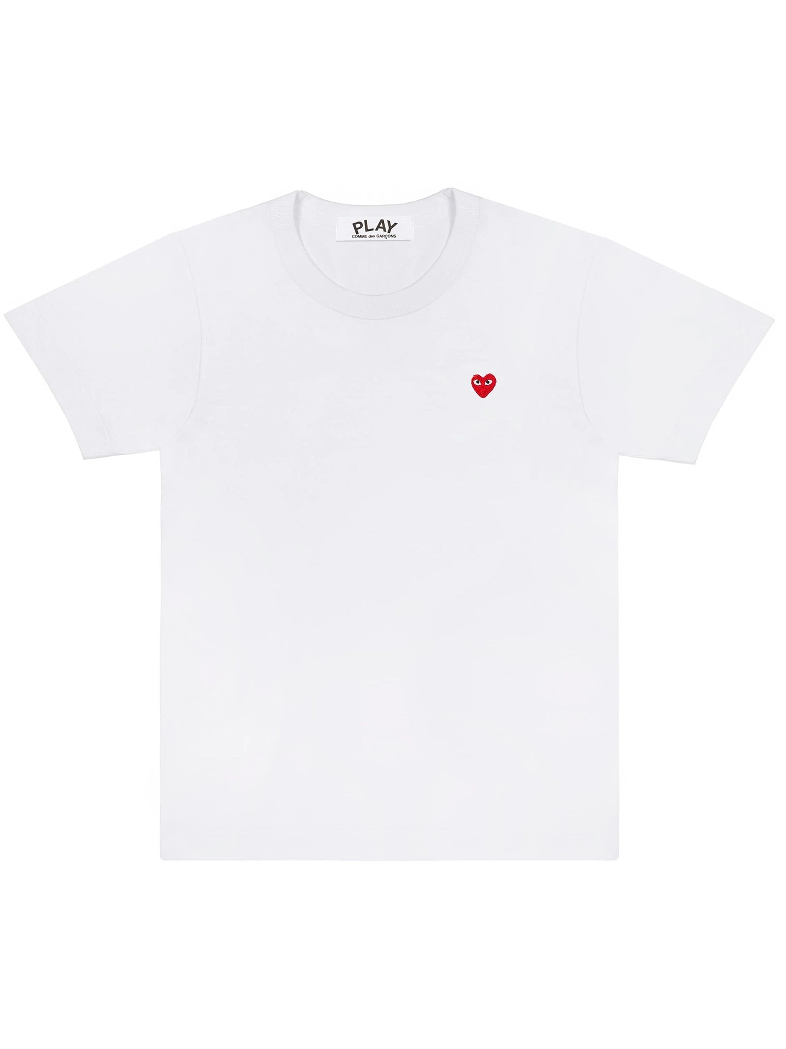 Comme Des Garçons Play - Femme - T-shirt Petit Coeur Rouge AZ-T303 - White-Tops-AZ-T303