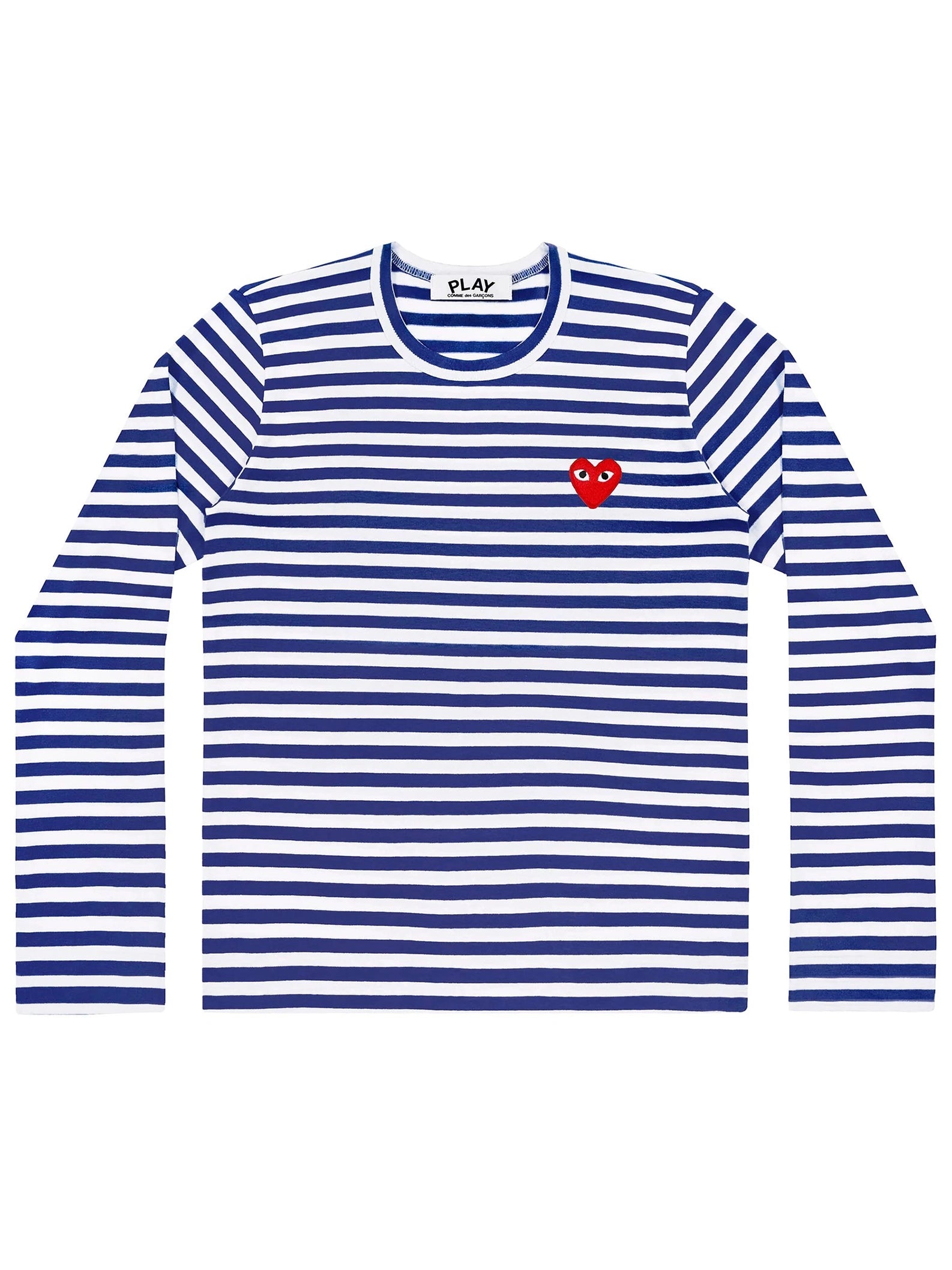 Comme Des Garçons Play - Marinière AZ-T010 - White/Blue-Tops-AZ-T010-051