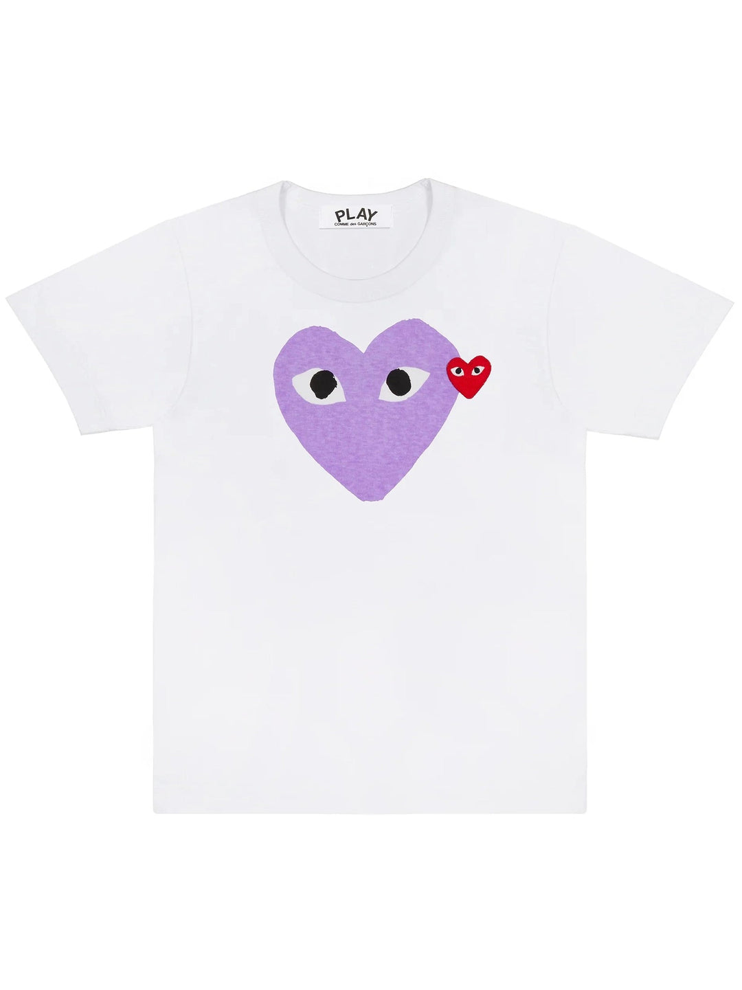 Comme Des Garcons Play T shirt Femme Coeur Violet Purple Heart AZ T1