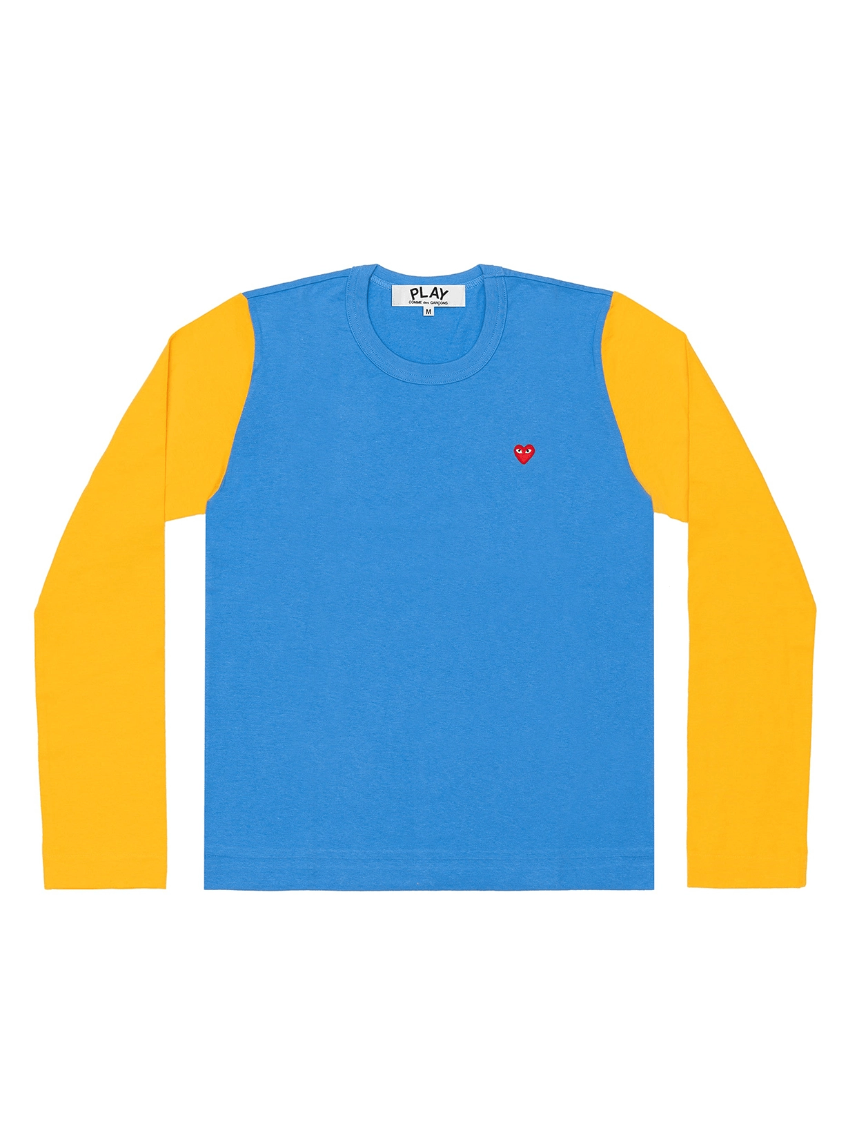Comme Des Garçons Play - T-shirt Femme Manches Longues AZ-T315-051-1 - Blue / Yellow-Tops-AZ-T315-051-1